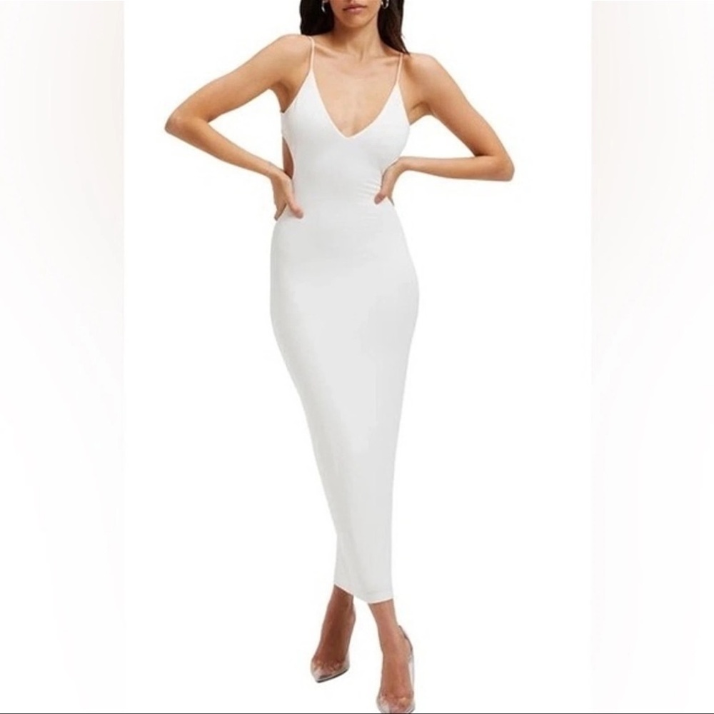 Good American good touch 90’s open back midi dress